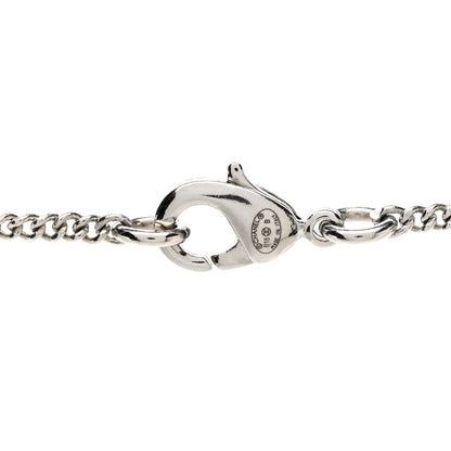 Chanel Resin Crystal Baguette CC Necklace Silver Black 5 of 6