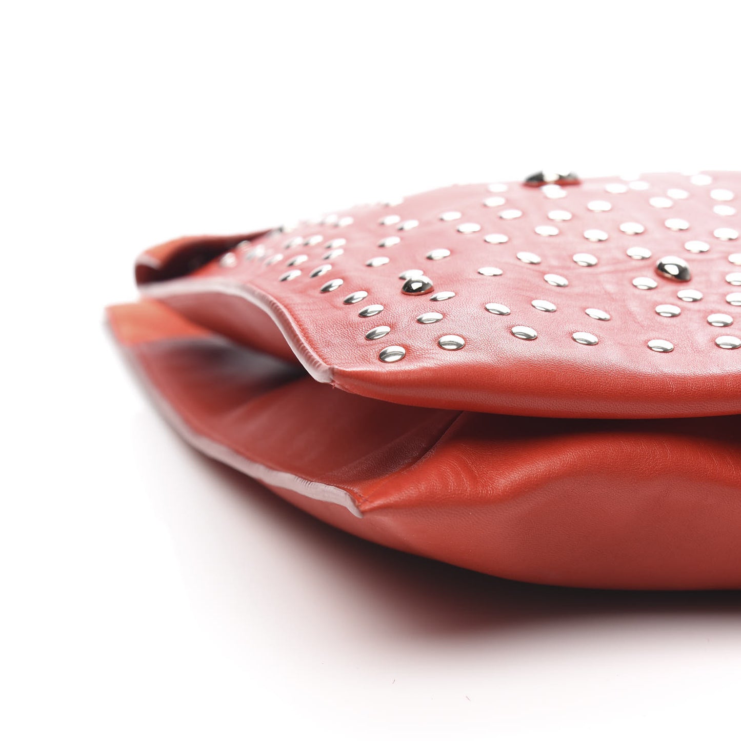 Lambskin Medium Drops and Studs Tote Poppy