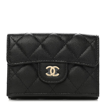 Chanel Caviar Quilted Double Flap Wallet Black 1 of 10