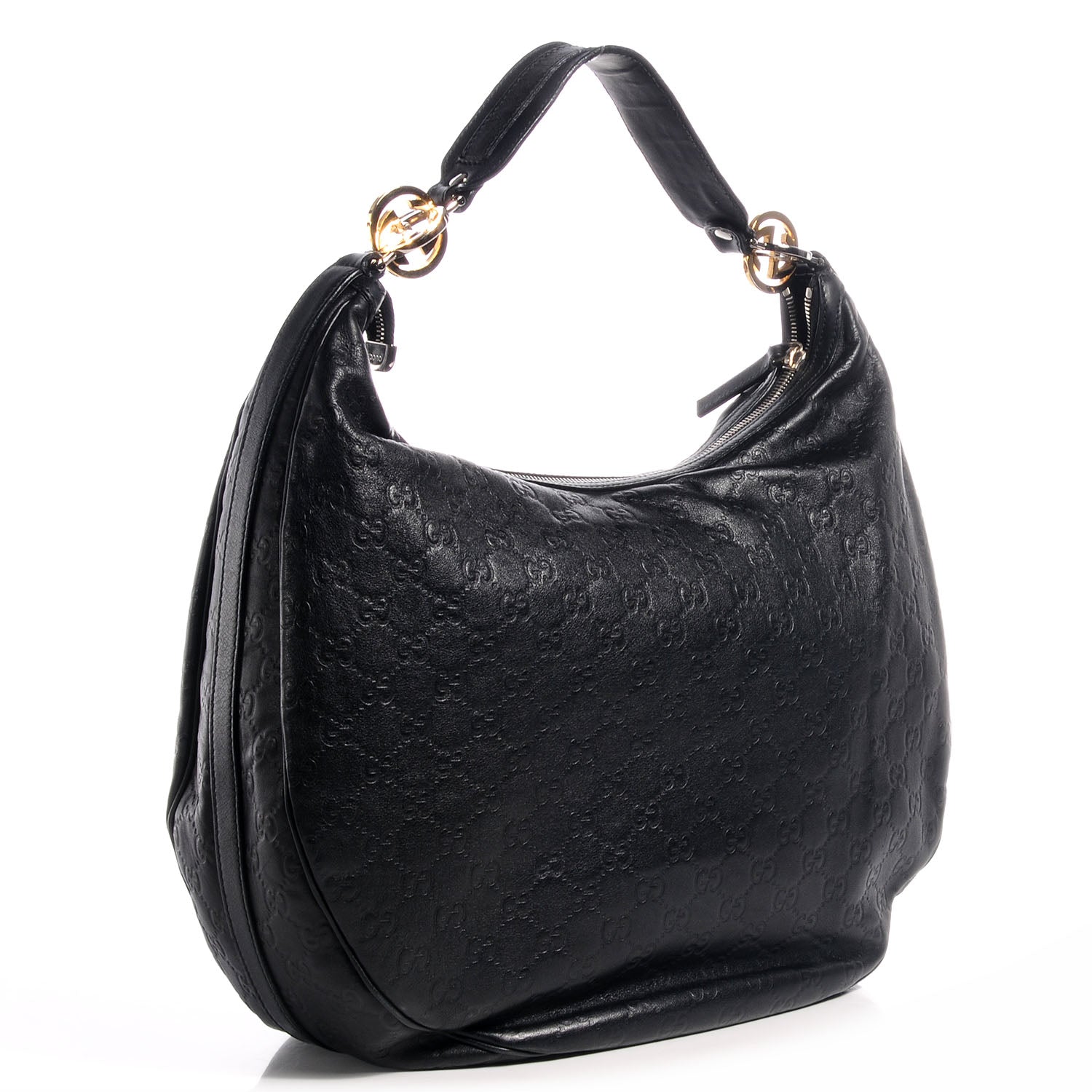 Gucci Guccissima GG Twins Large Hobo Black 3 of 7