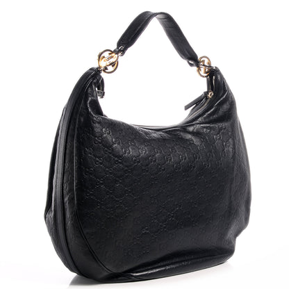 Gucci Guccissima GG Twins Large Hobo Black 3 of 7