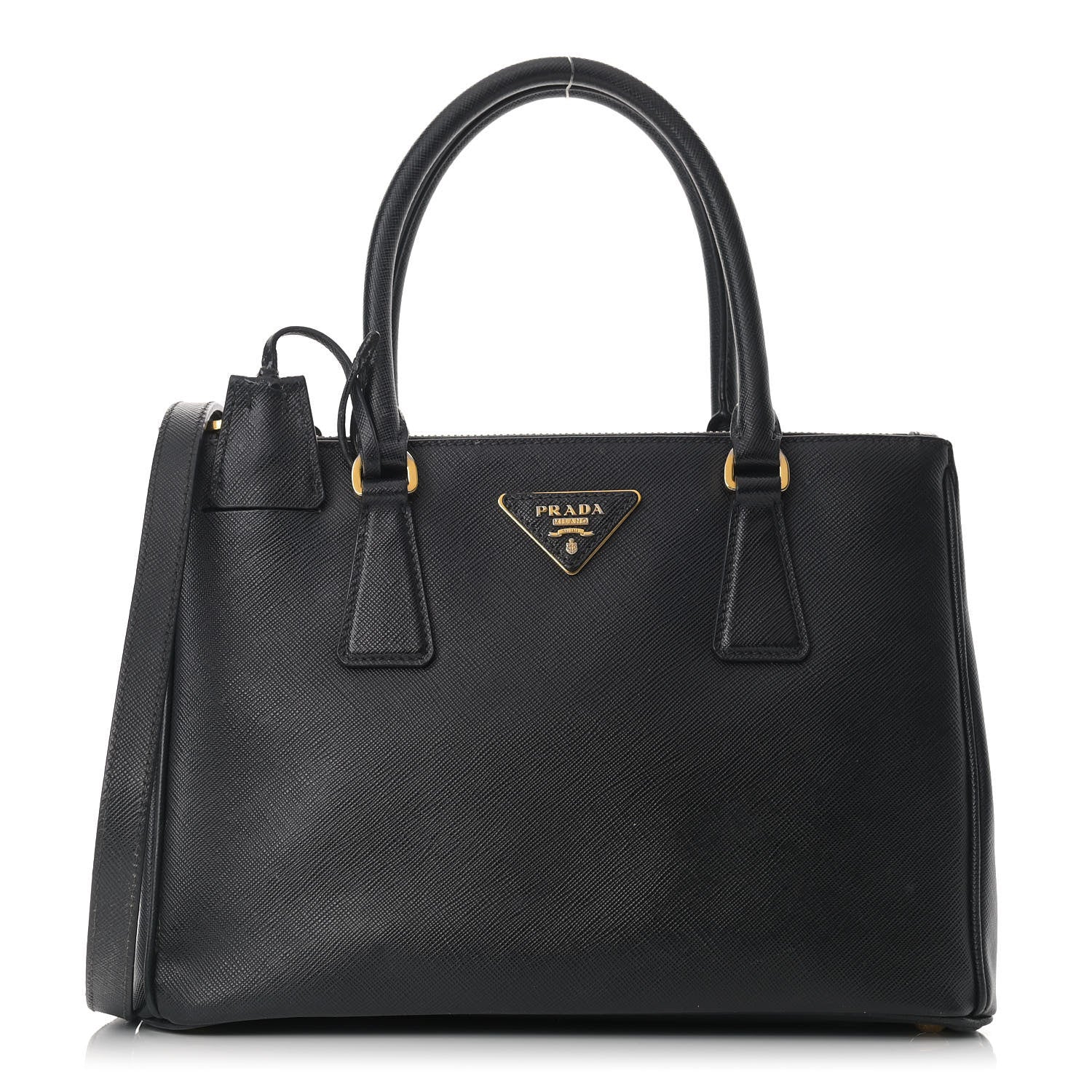 Prada Saffiano Small Galleria Double Zip Tote Black 1 of 17