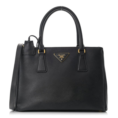 Prada Saffiano Small Galleria Double Zip Tote Black 1 of 17