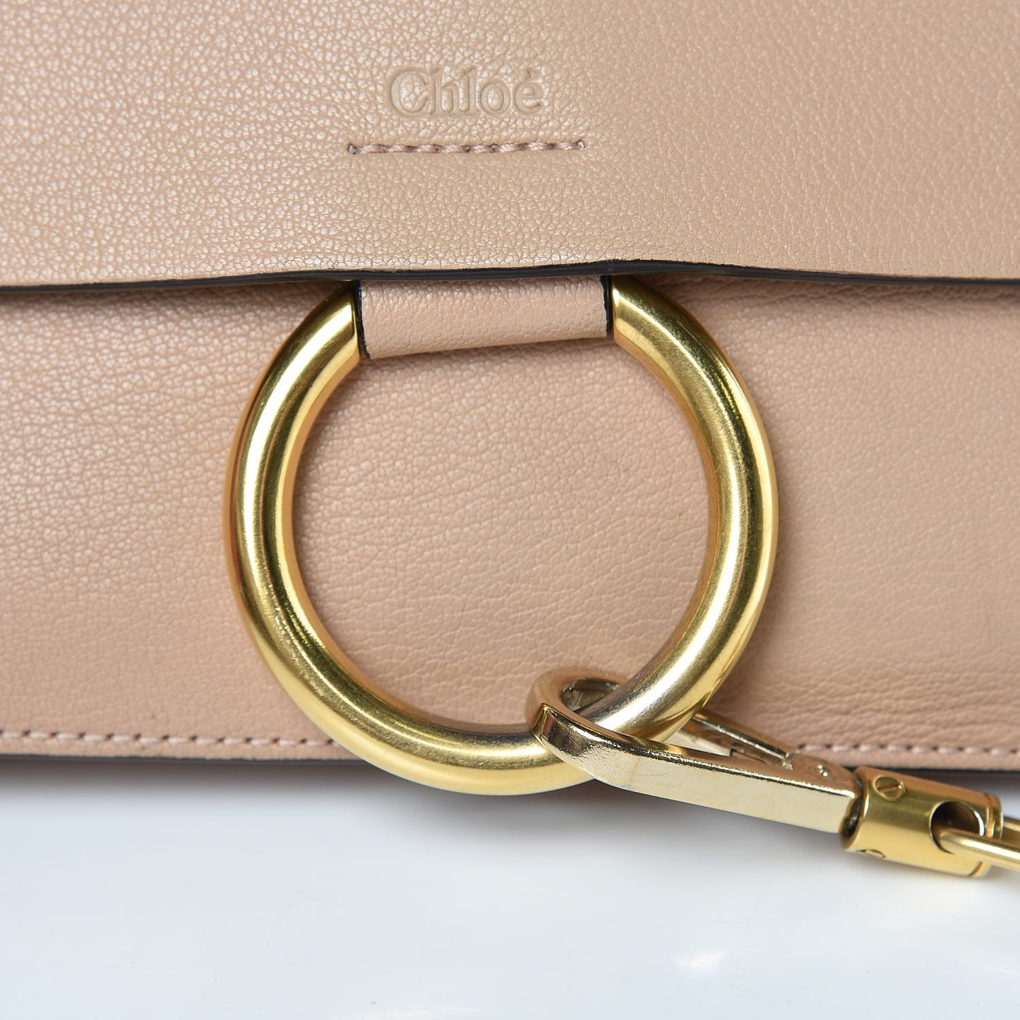 Goatskin Small Faye Shoulder Bag Tan