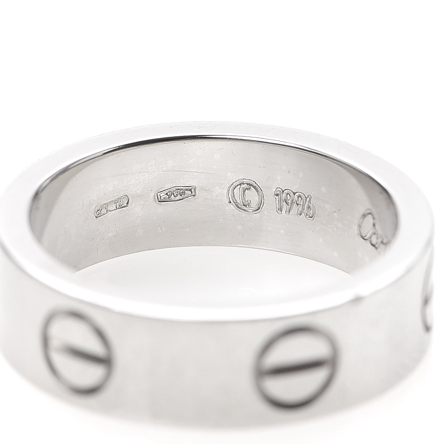 Cartier 18K White Gold 5.5mm LOVE Ring 50 5.25 4 of 6