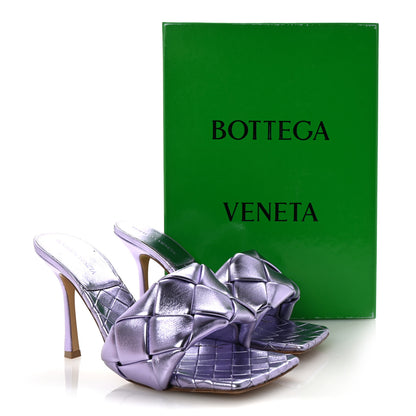 Bottega Veneta Metallic Nappa Maxi Intrecciato Lido Mule Sandals 40.5 Wisteria 9 of 9