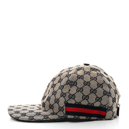 Gucci Monogram Web Baseball Hat XL Beige Blue 4 of 9
