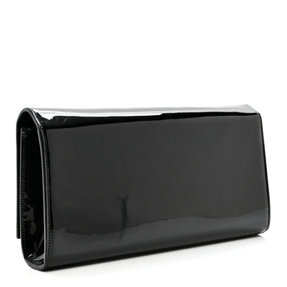 Saint Laurent Patent Classic Monogram Cassandre Clutch Black 3 of 6