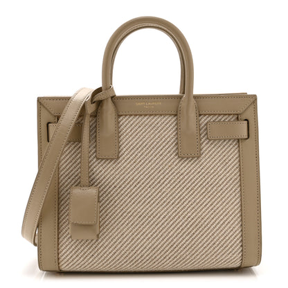 Saint Laurent Smooth Calfskin Canvas Nano Sac de Jour Beige 1 of 10