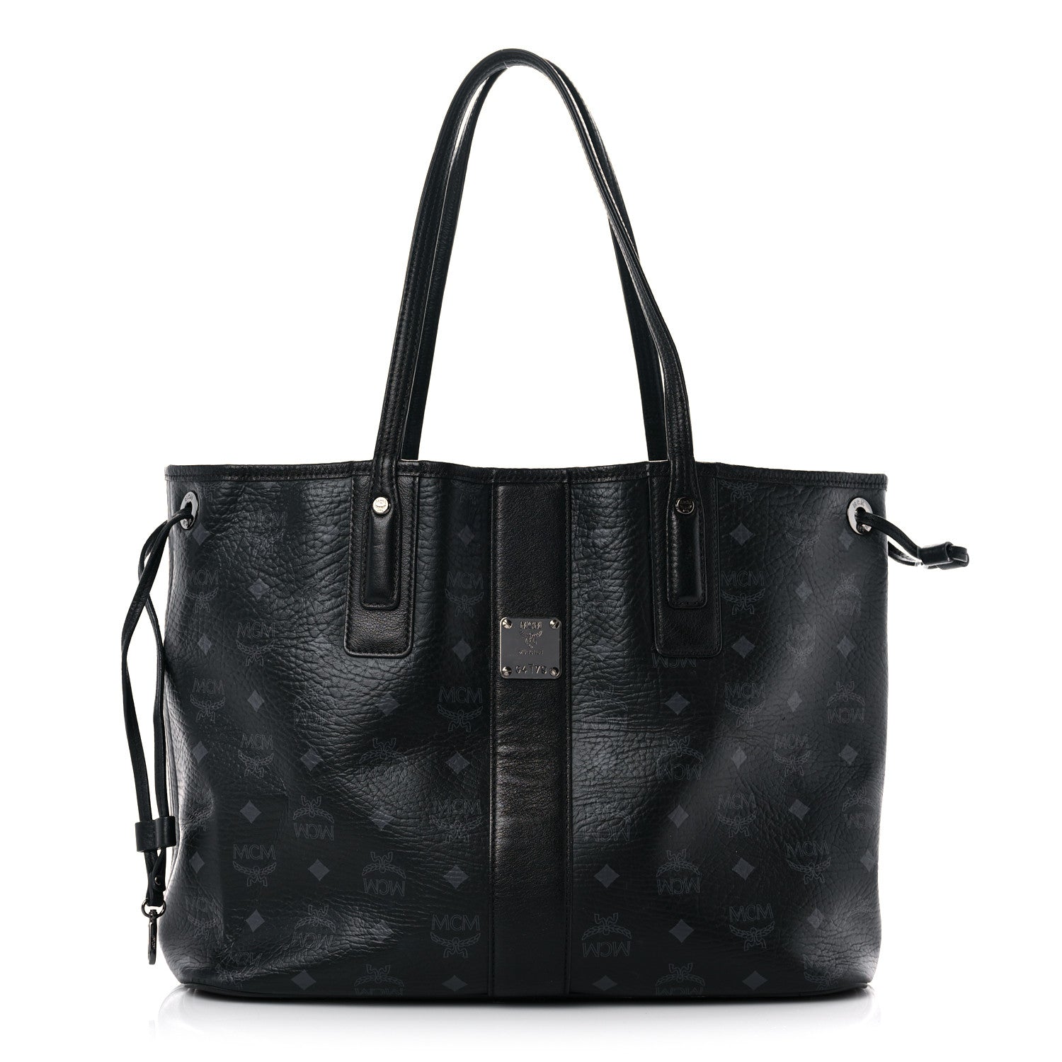 MCM Visetos Medium Liz Reversible Shopper Tote Black 1 of 24