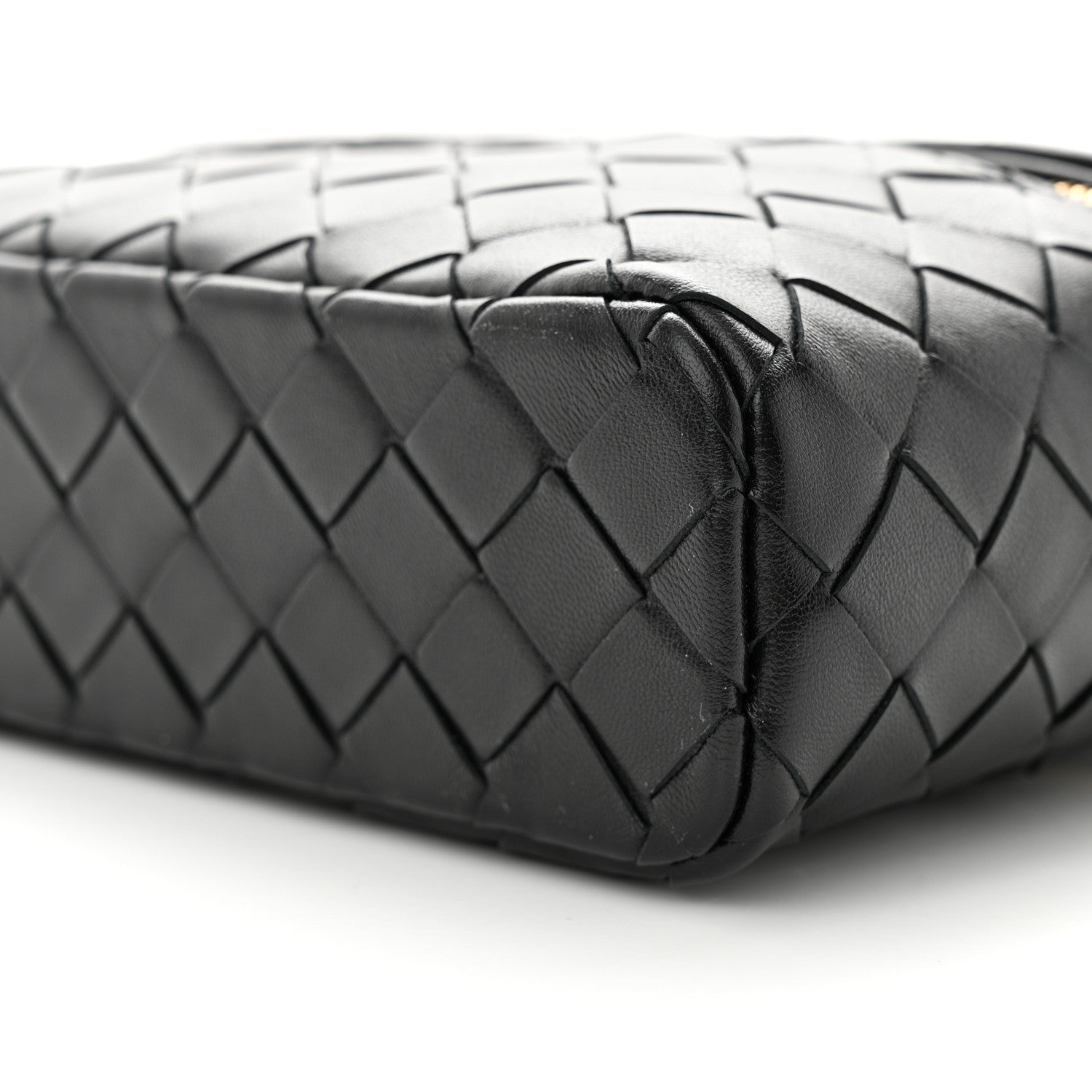 Bottega Veneta Calfskin Intrecciato Bang Bang Vanity Case Black 9 of 10