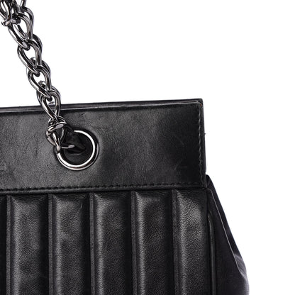 Chanel Calfskin Vertical Quilted Lax Shoulder Bag Black 14 of 16