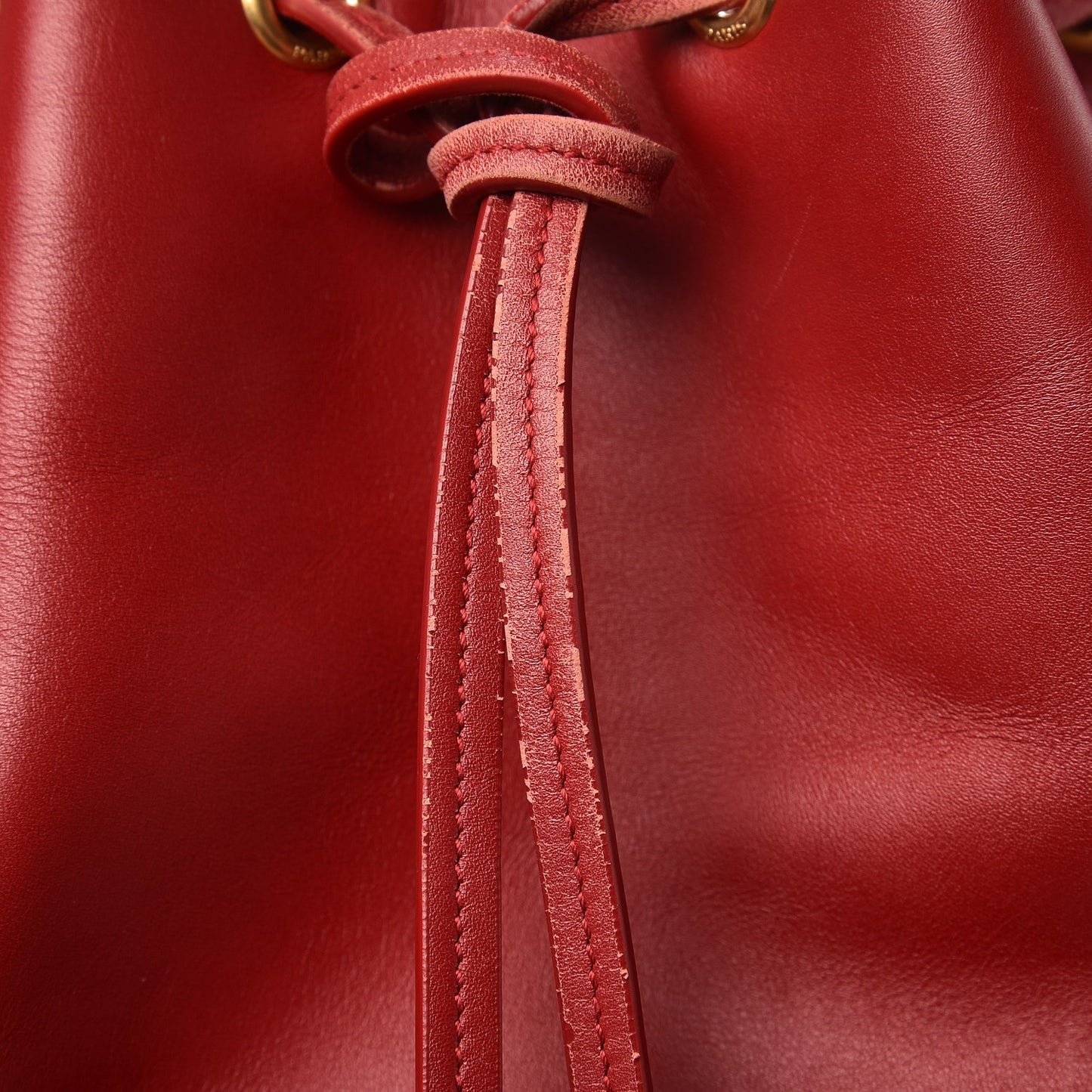 Calfskin Medium Emmanuelle Bucket Bag Lipstick Red