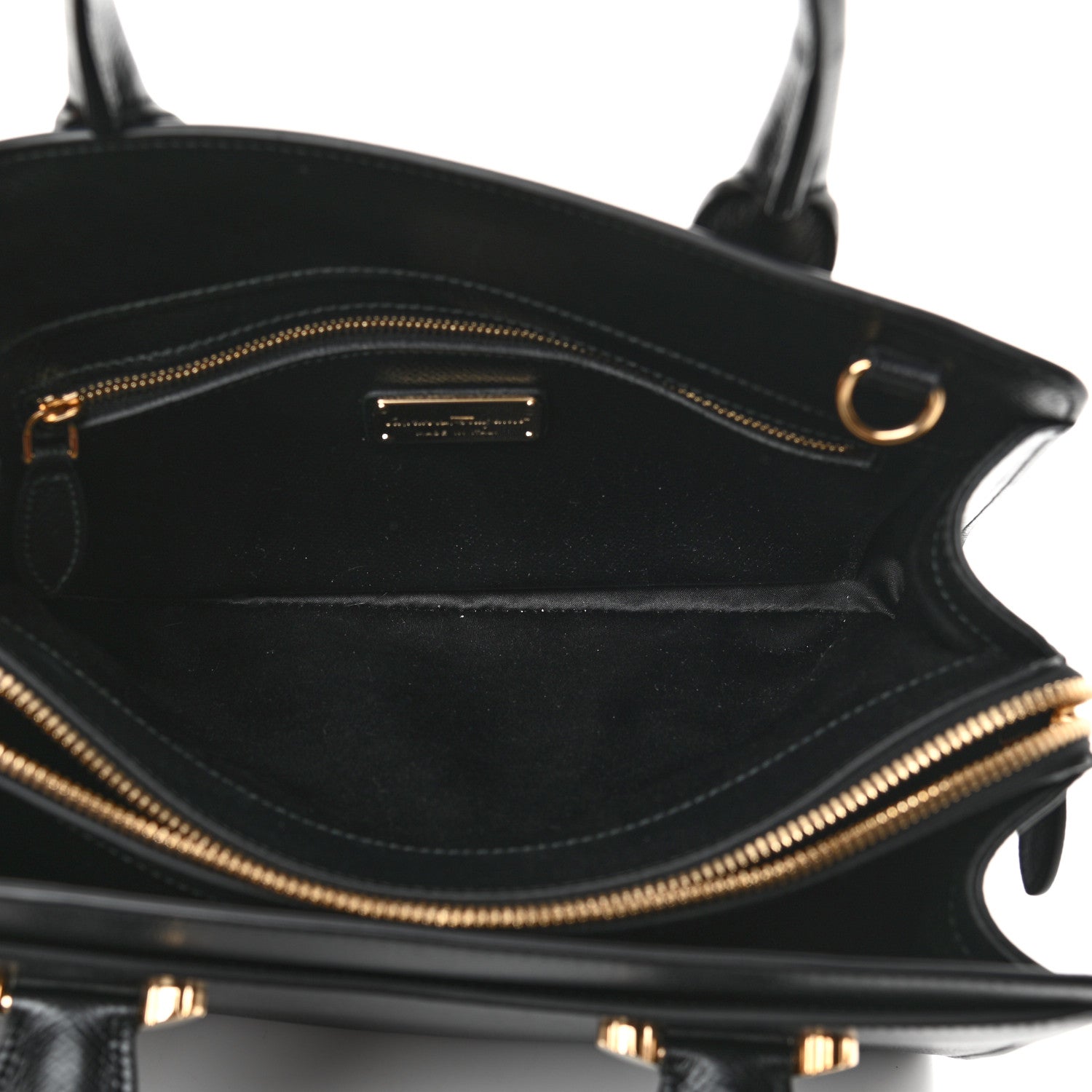 Salvatore Ferragamo Hammered Calfskin Today Satchel Black 4 of 10