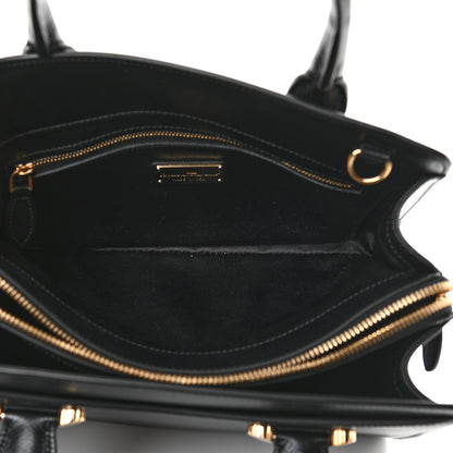 Salvatore Ferragamo Hammered Calfskin Today Satchel Black 4 of 10