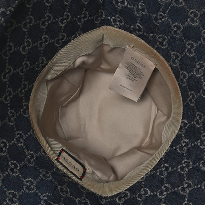 Gucci Eco Washed Denim GG Monogram Brim Hat L Blue 7 of 8