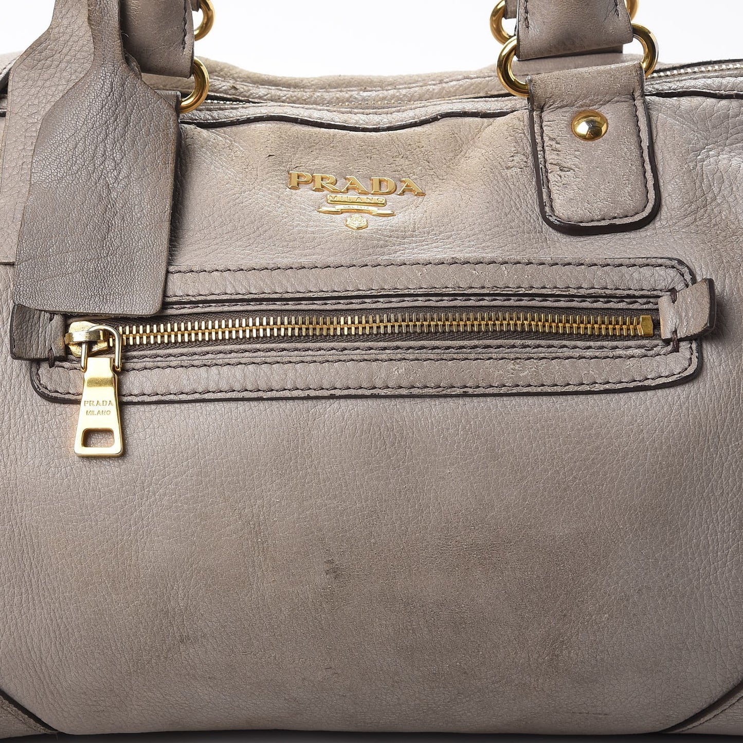 Cervo Deerskin East West Top Handle Bag Pomice