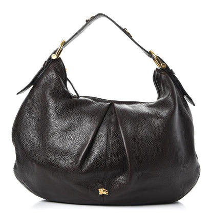 Burberry Calfskin Malika Hobo Dark Brown 1 of 12