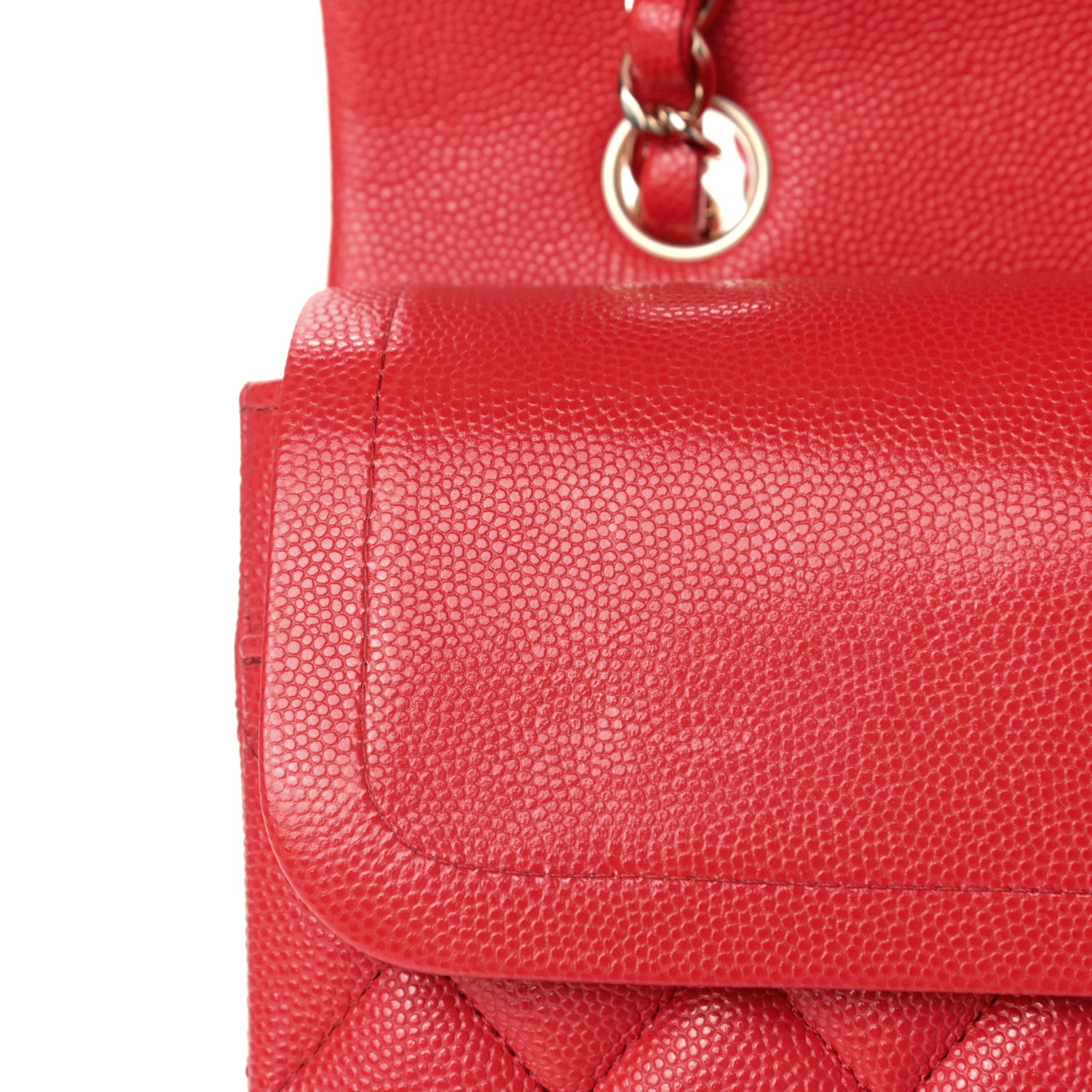 Chanel Caviar Quilted Medium Double Flap Red 10 of 10