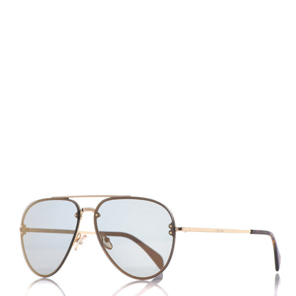 Celine Acetate Mirror Aviator Sunglasses CL41391/S Gold Grey 1 of 6