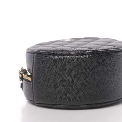 Chanel Caviar Quilted Round Clutch With Chain Black 8 of 10