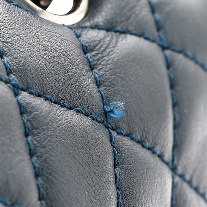 Chanel Calfskin Quilted In the Business Flap Dark Navy Blue 11 of 12