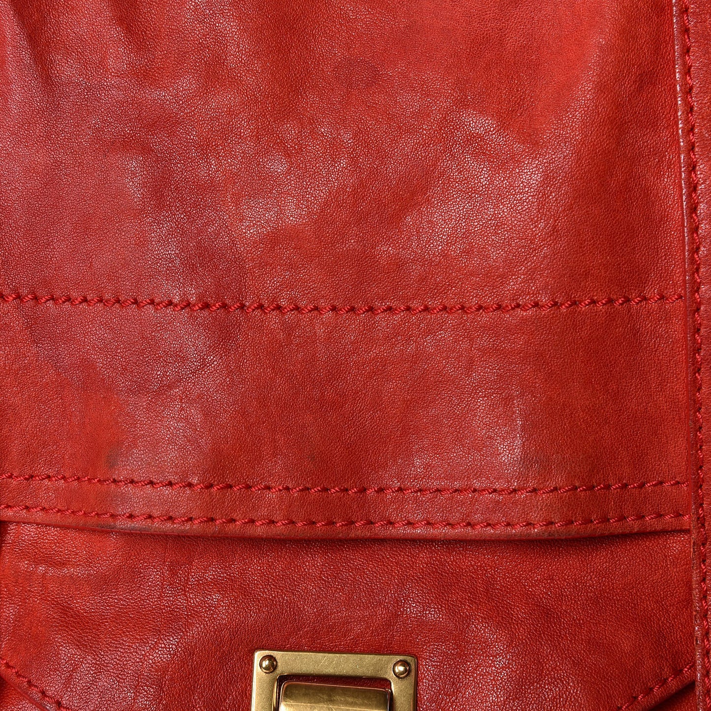 Lambskin PS1 Extra Large Satchel Lipstick Red