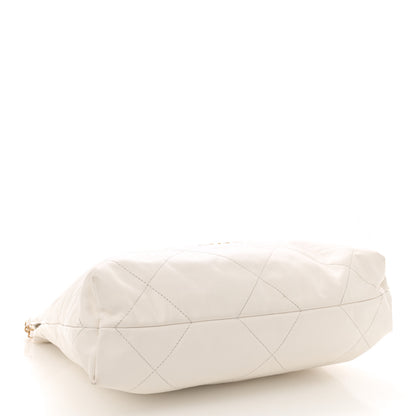 Chanel Shiny Calfskin Quilted Small Chanel 22 White 5 of 11