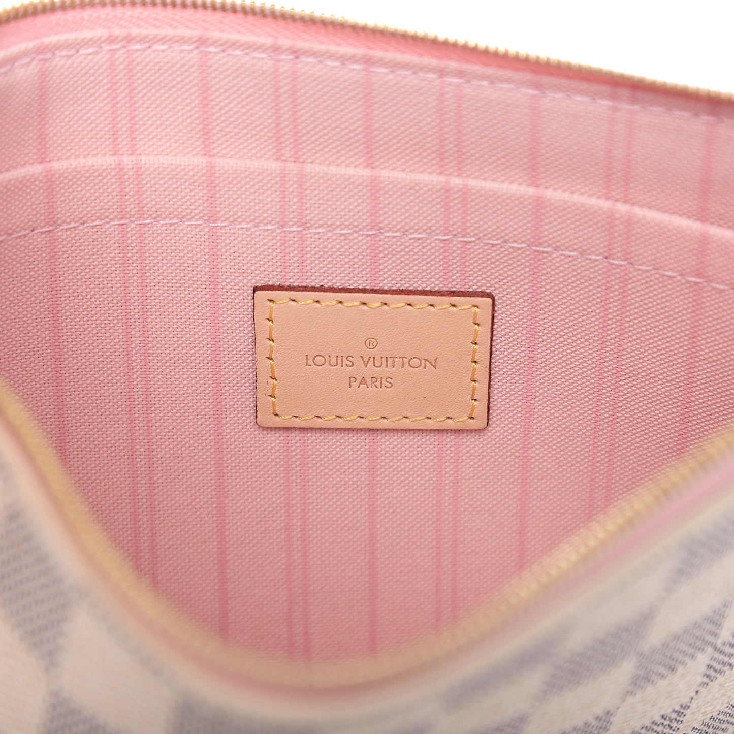 Damier Azur Neverfull MM GM Pochette Rose Ballerine