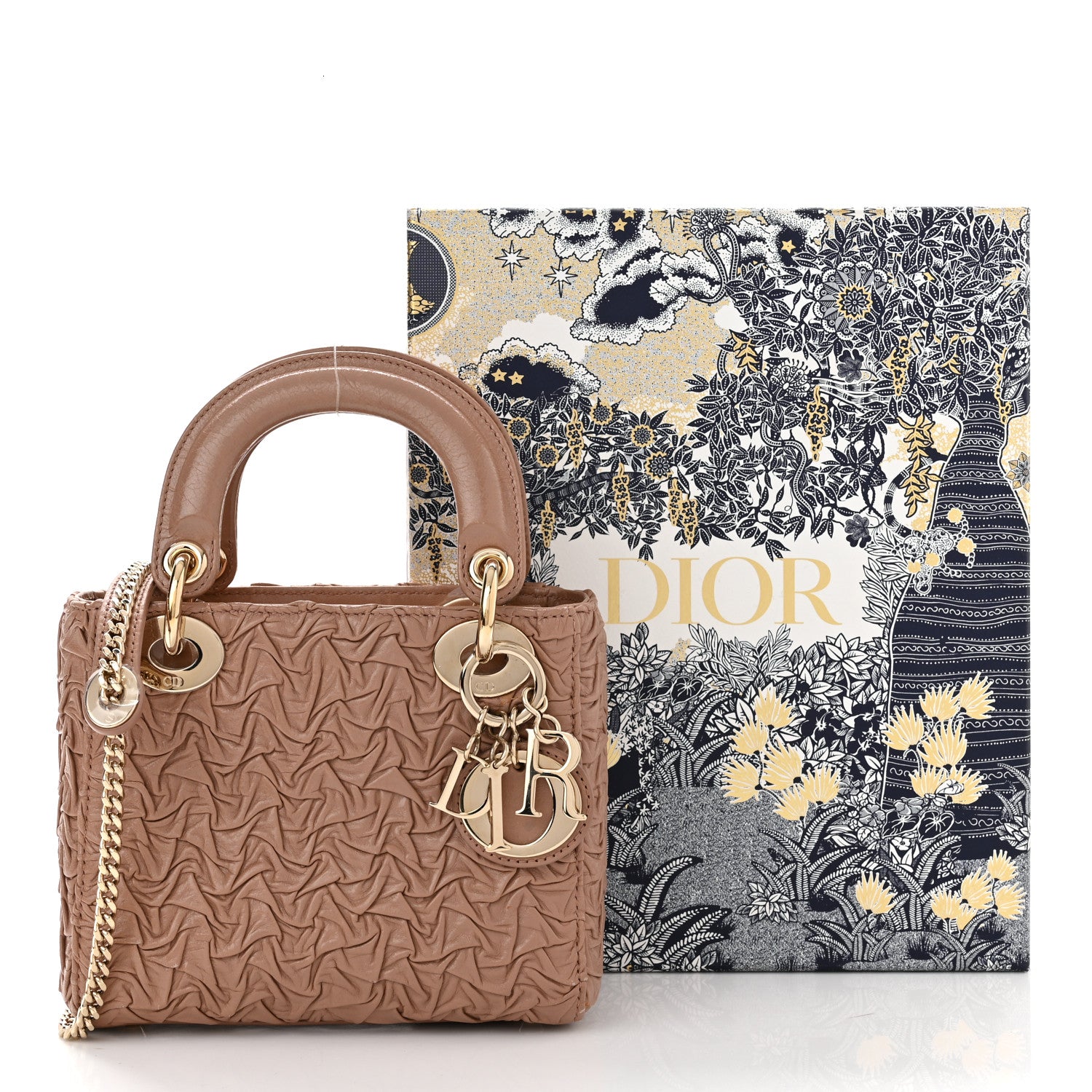 Christian Dior Lambskin Gathered Mini Lady Dior Fard 11 of 11