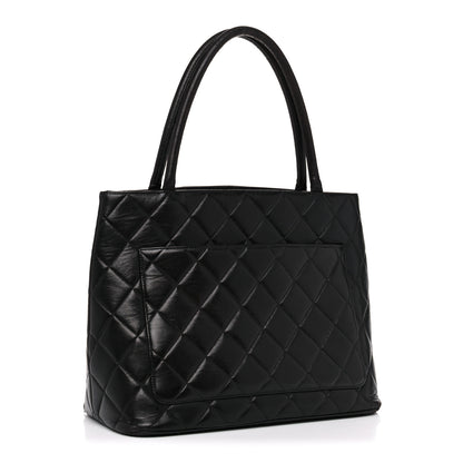 Chanel Lambskin Quilted Medallion Tote Black 3 of 27