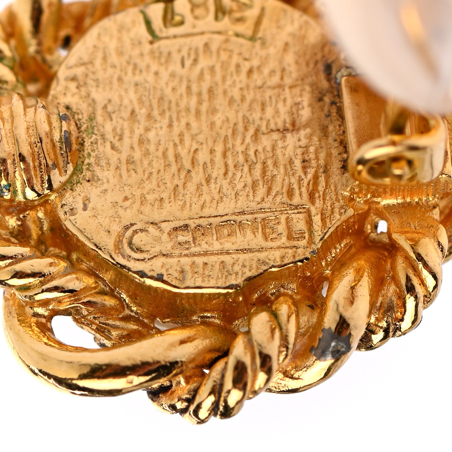 Chanel Pearl Clip On Earrings Gold 4 of 6