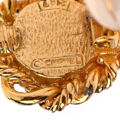Chanel Pearl Clip On Earrings Gold 4 of 6