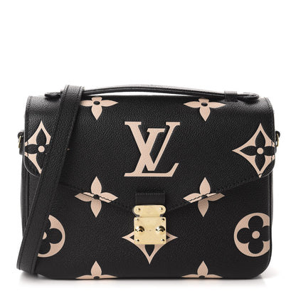 Louis Vuitton Empreinte Monogram Giant Pochette Metis Black Beige 1 of 10