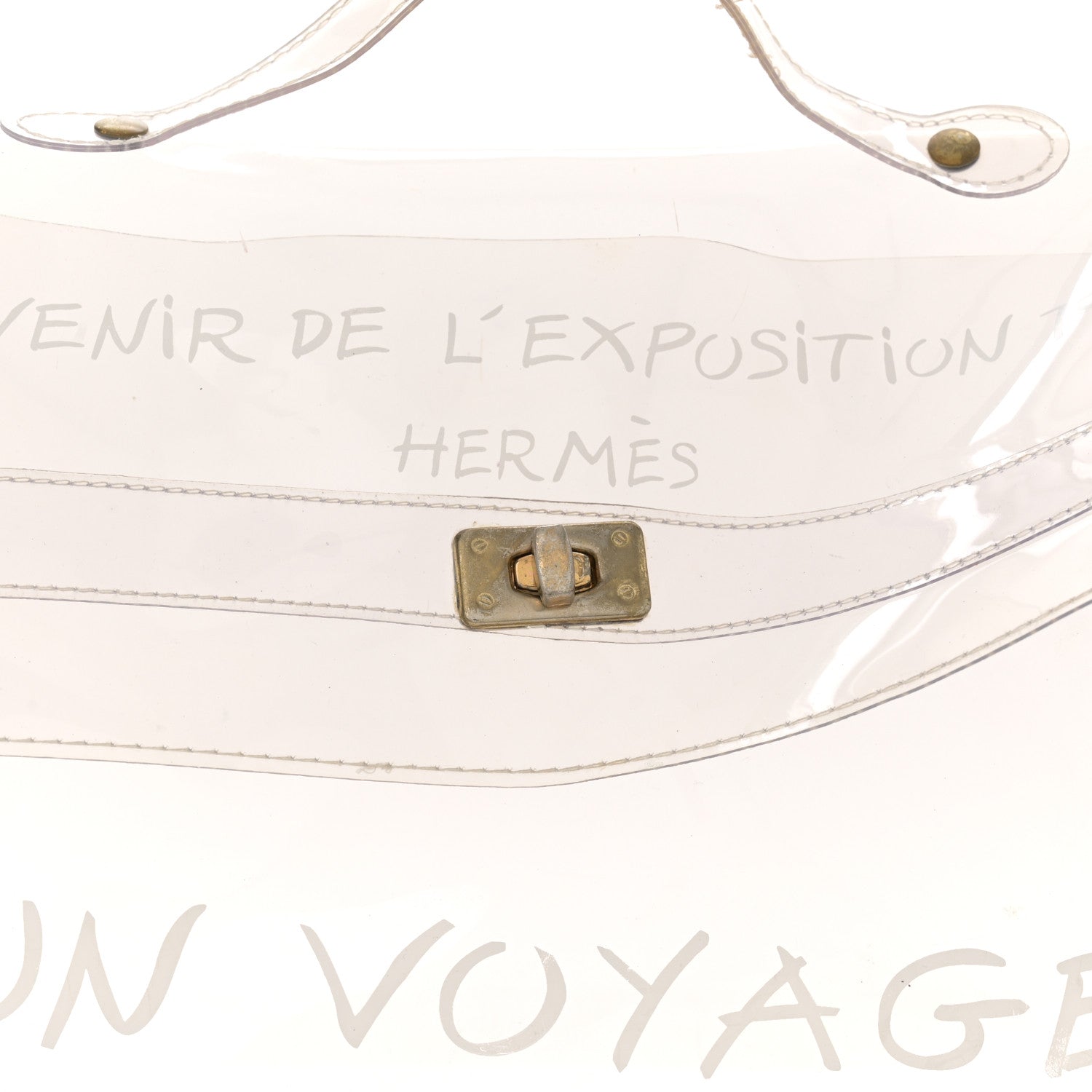 Hermes Vinyl Souvenir De L'Exposition Kelly Transparent 9 of 15