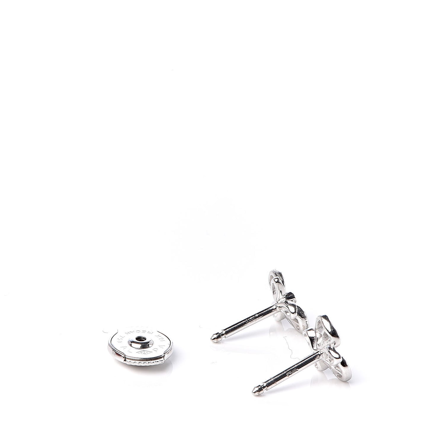 18K White Gold Diamond Caresse D'Orchidees Par Earrings