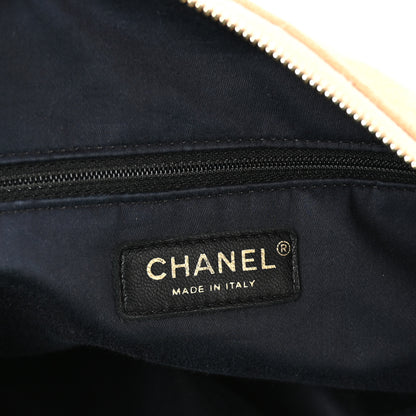 Chanel Suede Lambskin Small Girl Bag Beige Black 6 of 10