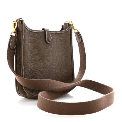 Hermes Taurillon Clemence Evelyne TPM Etoupe 3 of 12