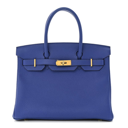 Hermes Togo BIRKIN 30 Bleu Electrique 1 of 10