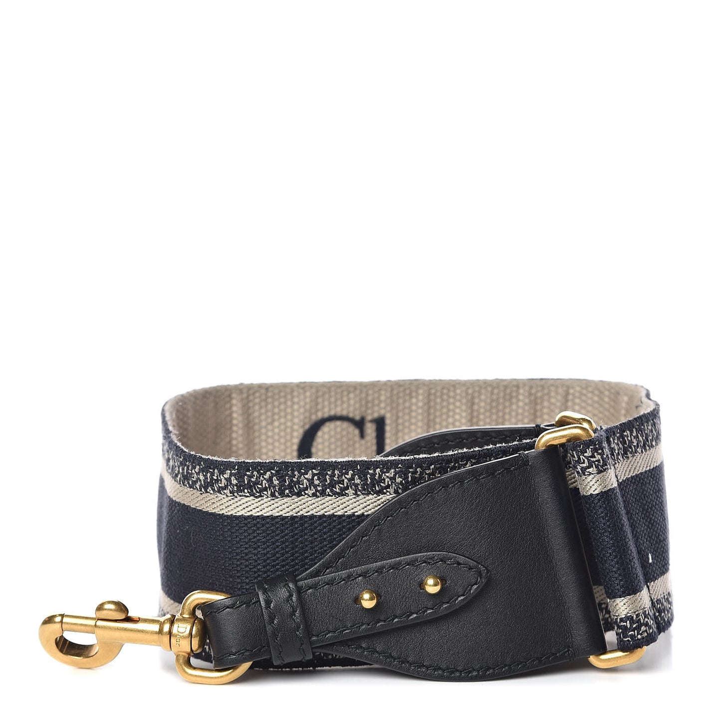 Canvas Embroidered Shoulder Strap Blue