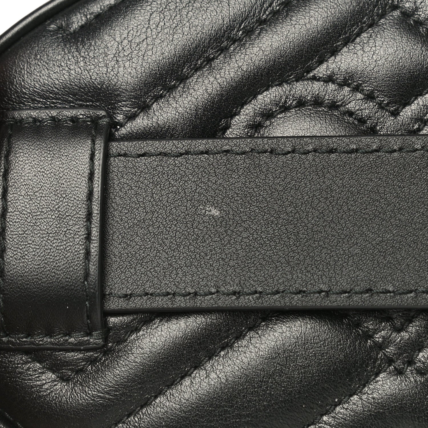 Gucci Calfskin Matelasse GG Marmont Belt Bag 75 30 Black 15 of 15