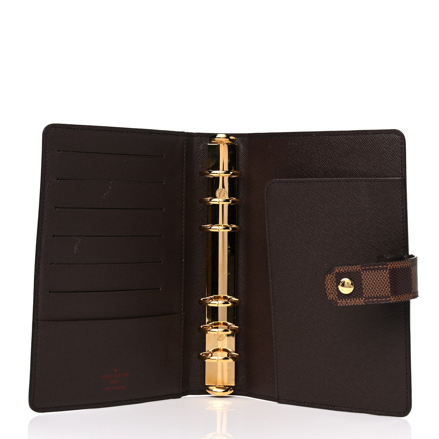Louis Vuitton Damier Ebene Medium Ring Agenda Cover 5 of 9