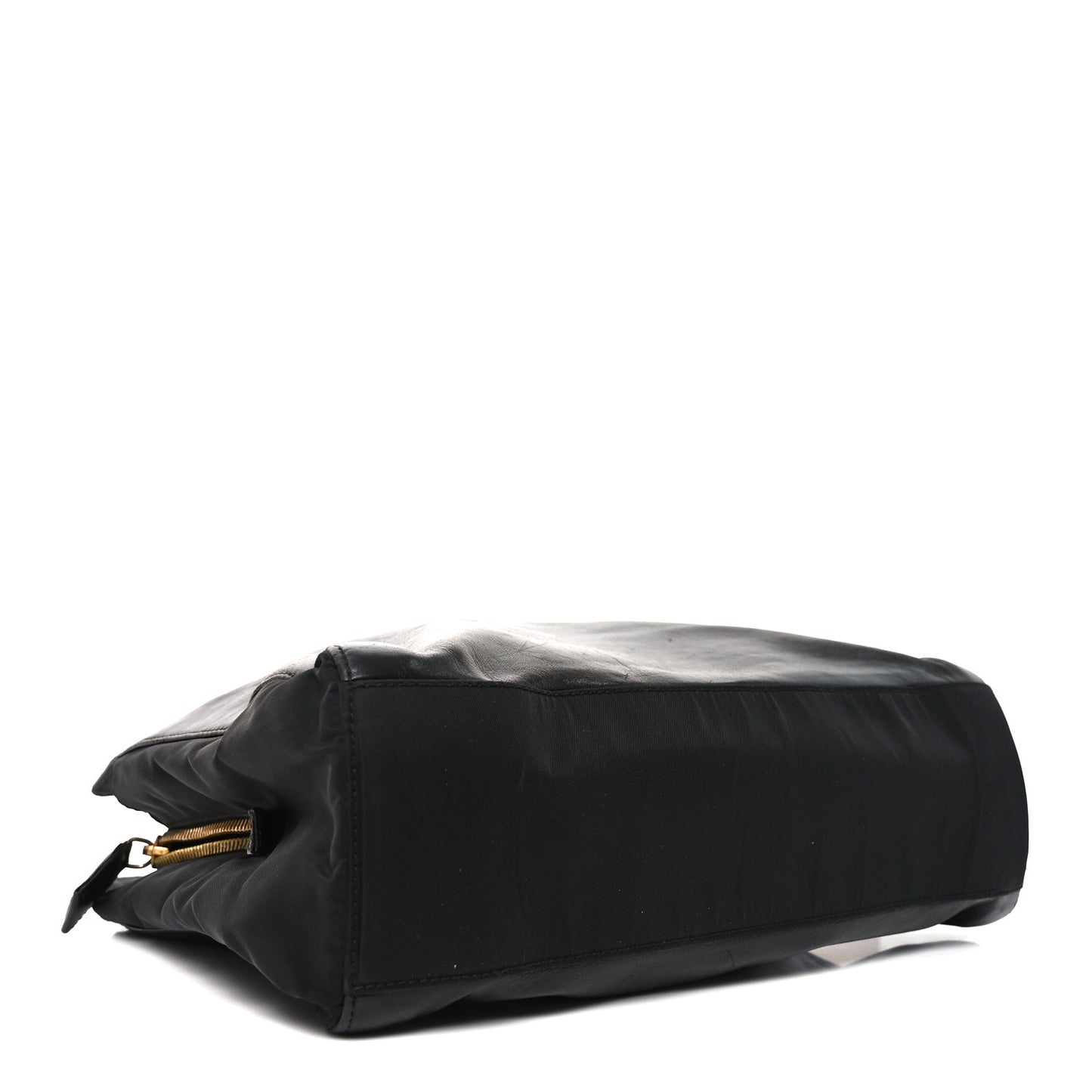 Nappa Nylon Chain Shoulder Bag Black
