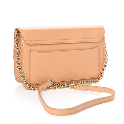 Chloe Calfskin Suede C Clutch With Chain Bleached Brown 3 of 10