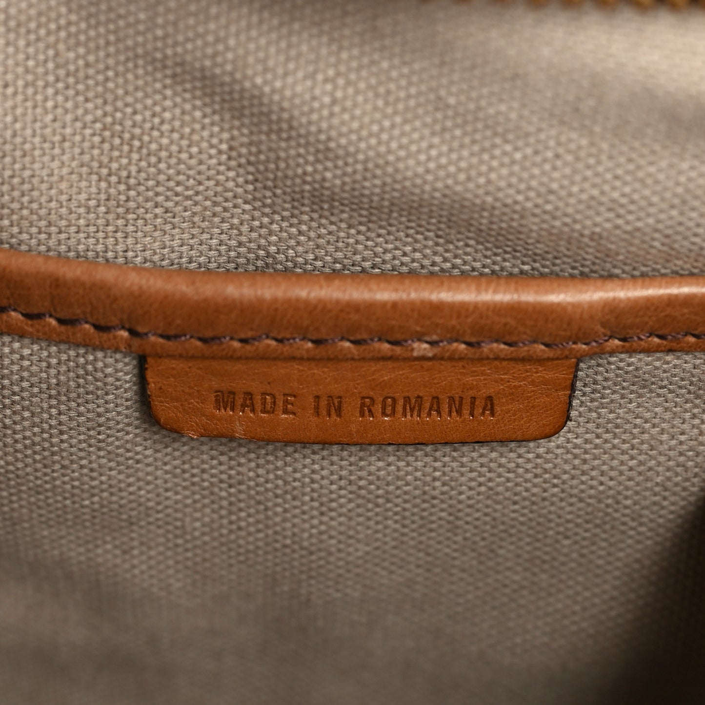 Vintage Washed House Check Medium Bonington Tote Saddle Brown