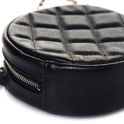 Chanel Caviar Quilted Round Clutch With Chain Black 12 of 13