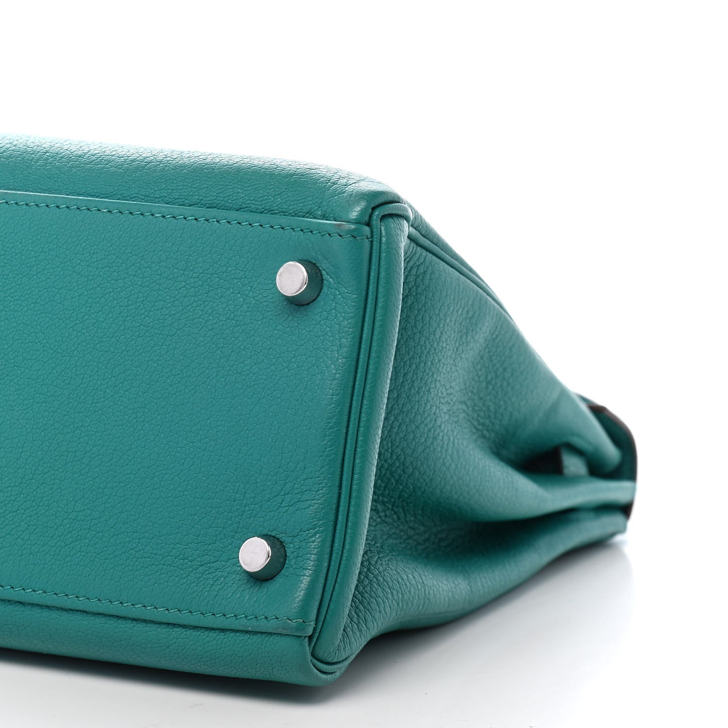 Hermes Chevre Mysore Kelly Retourne 32 Bleu Paon 15 of 18
