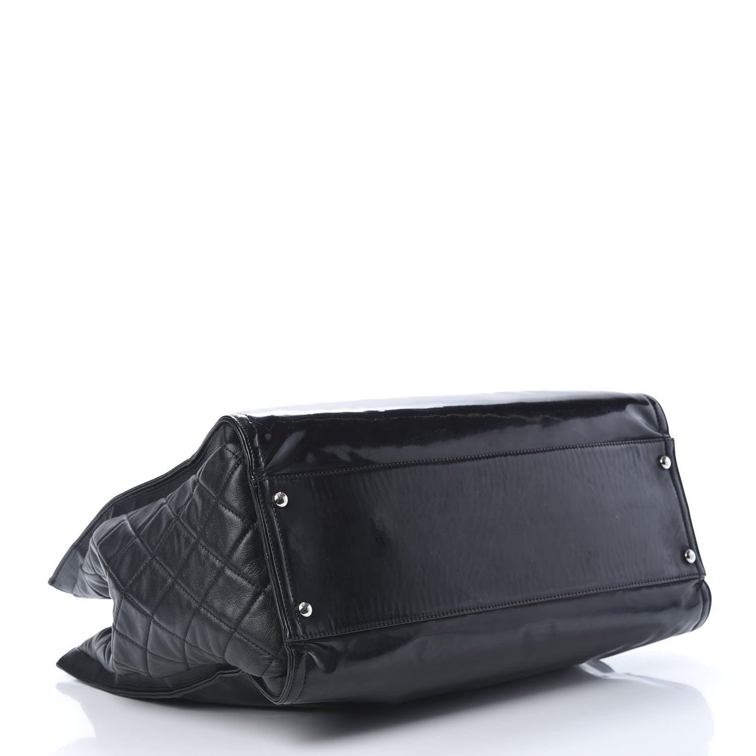 Chanel Vinyl Lipstick Ligne Tote Black 4 of 17