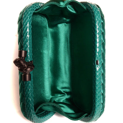 Bottega Veneta Satin Intreccio Impero Ayers Knot Clutch 5 of 7