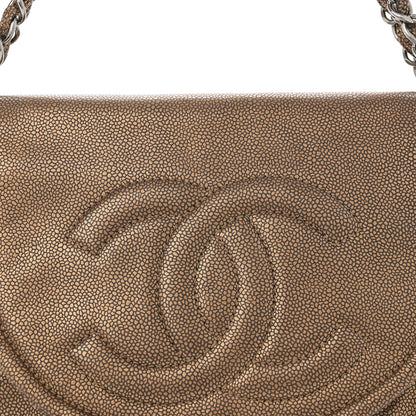 Chanel Metallic Caviar Half Moon Large Flap Bronze 8 of 13